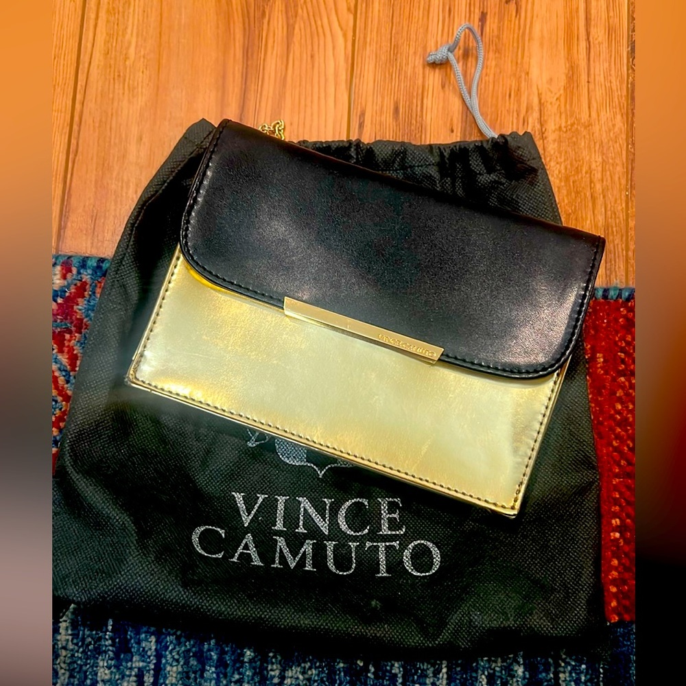 Vince Camuto gold and black purse